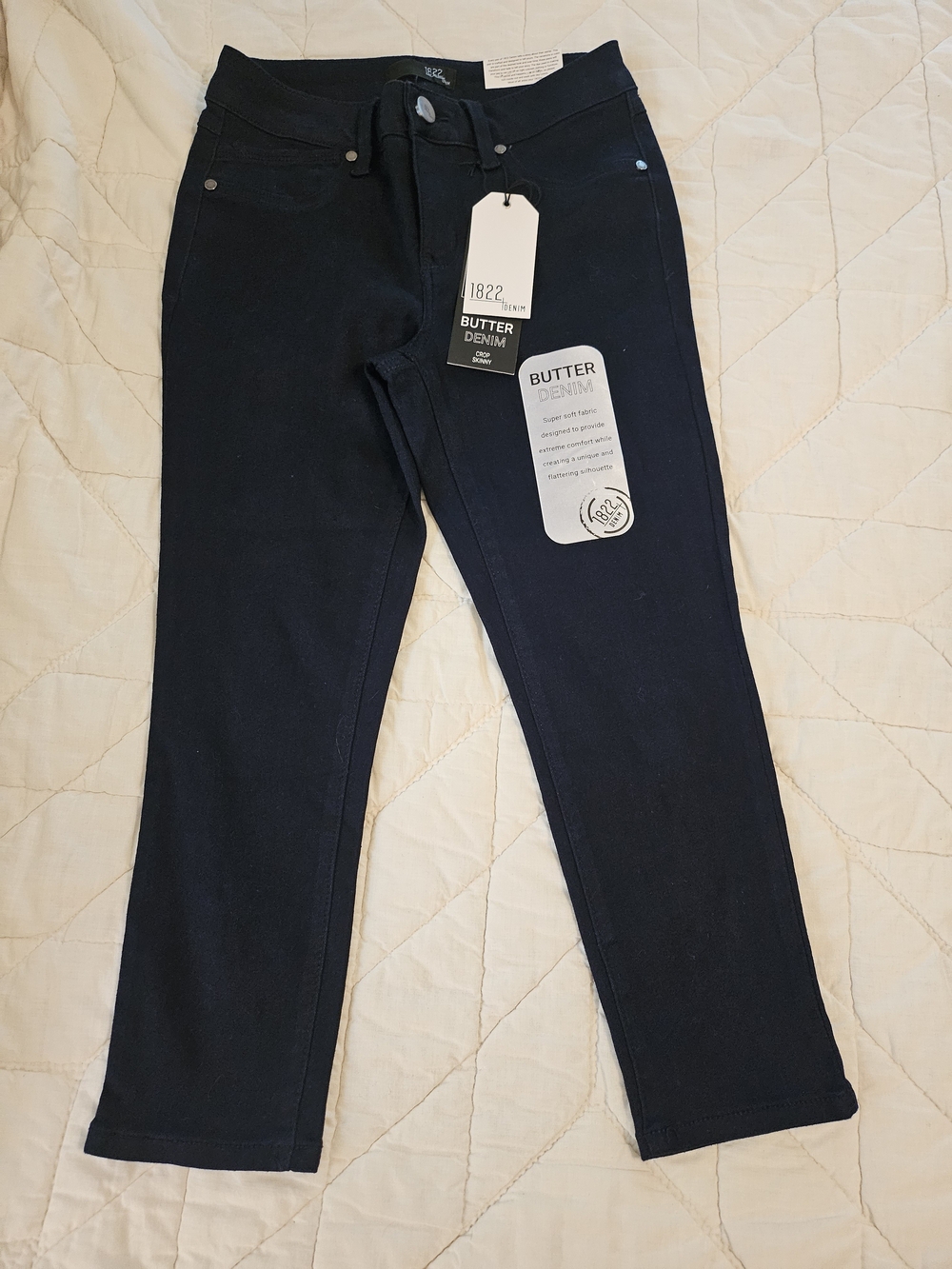 1822 'Butter' Denim Crop Skinny Jiggings - Size 4